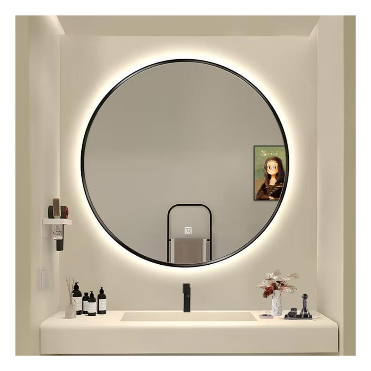 Halo Rim Round Vanity Mirror